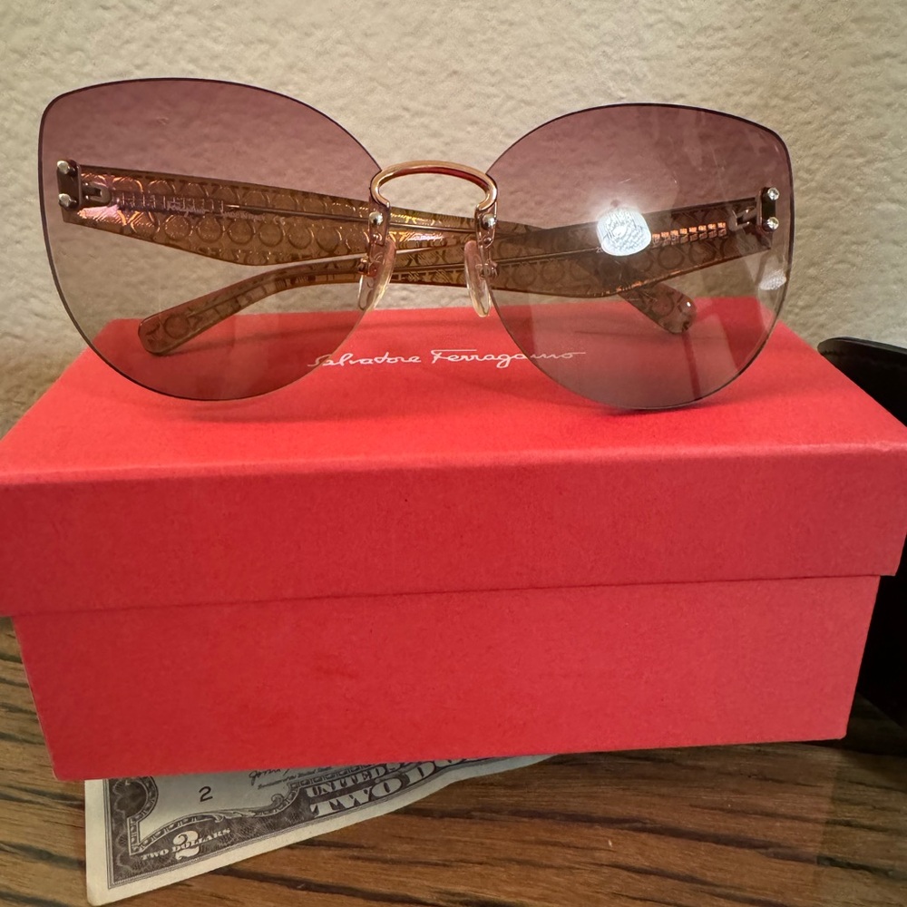Salvadore Ferragamo sunglasses. New with box